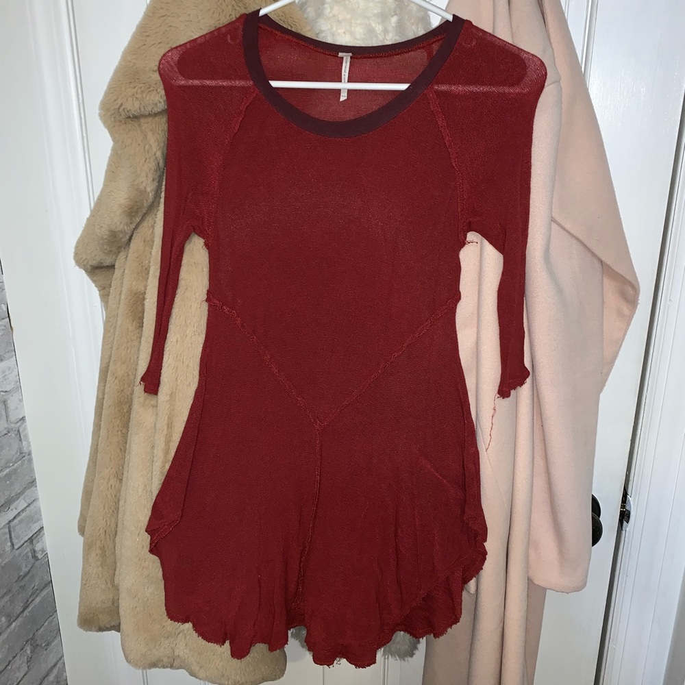 Red Free People Tunic